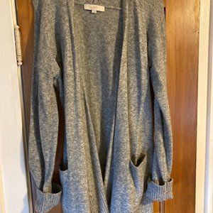 Ann Taylor Loft Gray Cardigan Sweater